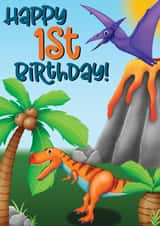 dinosaur illustration Birthday Card 14025 created by The Laughing Sloth