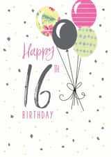 Classic 16th Birthday Card - For Her - Balloons created by Clare Joys