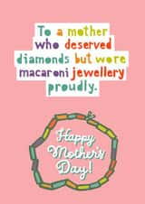 deserved diamonds Mothers Day Card 39989 created by Carla Letters