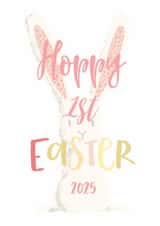 Hoppy First Easter Card - 2025 - Baby's First Easter - Baby Girl created by Sweetlove Press