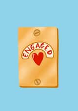 W/C engaged design - blue and gold created by Lucy Maggie Designs