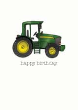Happy Birthday Green Tractor Card created by Becka Griffin