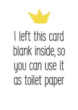 toilet paper Card 40445 created by Fly high art