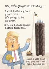 Donald trump build a wall Birthday Card 16926 created by The Grey Earl