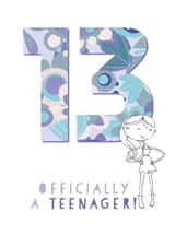 13 13th Birthday Card 2045 created by Pink Pig