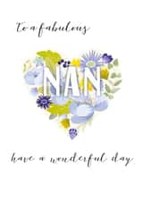To a fabulous nan, happy birthday created by Pink Pig