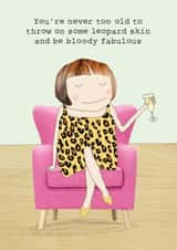 Fun Birthday Card - Be Bloody Fabulous - For Her created by Rosie Made A Thing