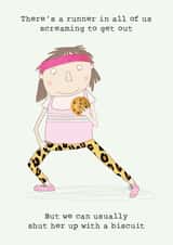 There's a runner in all of us card created by Rosie Made A Thing