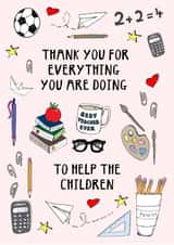 everything teacher Thank You Card 9481 created by Hello Hatty