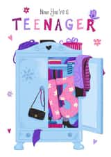 13th Birthday Teenager Wardrobe Card  created by Dale Simpson