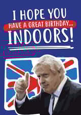 Boris Johnson themed birthday card created by @linesbehind