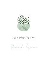 plant say Thank You Card 17080 created by Fern + Grey