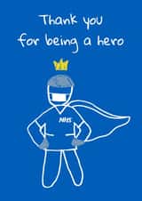 NHS male Thank You Card 17041 created by Kewl cards