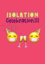 Isolation celebration - champagne card created by Ha! Go on then