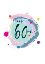 60 typography Birthday Card 9141 created by PAPAGRAZI