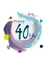 40TH 40 Birthday Card 9143 created by PAPAGRAZI