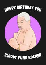 punk rocker friday night dinner Birthday Card 10100 created by Hey Huns It's Nicole