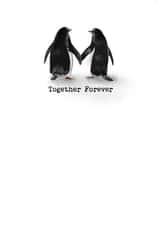 Cute Penguin Couple Anniversary Card - Together Forever created by ByHannahMay