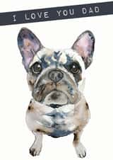 I love you from the dog Father's Day card created by Jo Scott Art