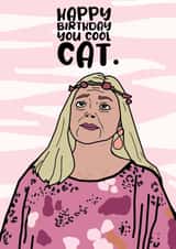 Tiger King Carole Baskin Cool Cat Birthday Card created by Charles Makes