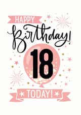 Pink 18th Birthday Card created by Little Red Cherry