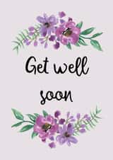 flowers adult Get Well Card 15954 created by Pippin Prints