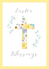 cross blessings Easter Card 2053 created by Pink Pig
