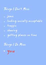 miss you Thinking of you Card 17049 created by SnailMail