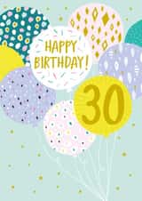 30 balloon Birthday Card 1715 created by Jessica Hogarth
