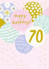 BALLOONS 70th Birthday Card 1718 created by Jessica Hogarth