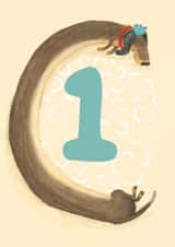 sausage dog one Birthday Card 16928 created by The Grey Earl