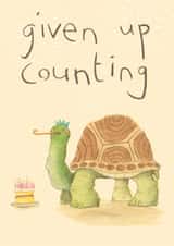 old middle age turtle tortoise Birthday Card 16932 created by The Grey Earl