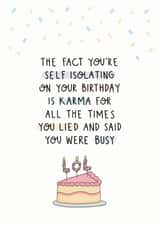 Self Isolation Quarantine Birthday Card 40547 created by Inky in the Wild