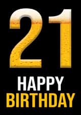 21 Booze Birthday Card 16492 created by DayCards