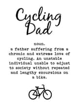 Father's Day Card for a Cyclist Dad - Cycling Dad created by Worry Less Design
