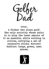 Fathers Day Card for Golfer - Golfer Dad - Funny Golf Card created by Worry Less Design