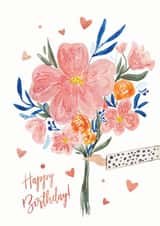 Flower Bouquet Happy Birthday Card created by Sorina Bogiu