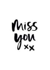 miss you adult Just because Card 10566 created by Too Wordy