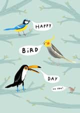 bird pun Birthday Card 1136 created by Sophie Corrigan