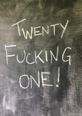 21st fucking Birthday Card 15100 created by Hot Balloon Art