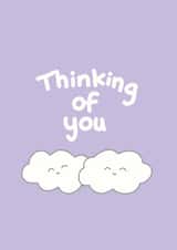 clouds adult Thinking of you Card 9846 created by Peach Panda Studio