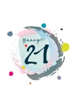 21ST 21 Birthday Card 9144 created by PAPAGRAZI