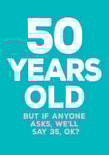 50th 50 Birthday Card 13031 created by Paper Plane