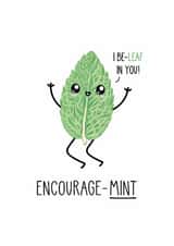 Funny Support Card, Encourage-Mint created by Just Joy Designs