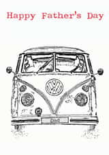 Happy Father's Day camper van card created by oi Doris