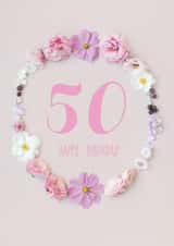 50 floral Birthday Card 8370 created by Love Lila Photography