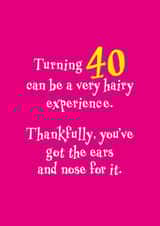 forty typography Birthday Card 8798 created by Rusty Pencil