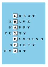 Grandpa Scrabble Father's Day Card 16601 created by Jasmine Coster - JazziCreates