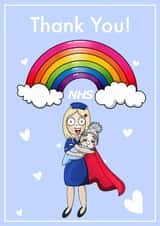 nurse rainbow Thank You Card 17494 created by Emma Webb