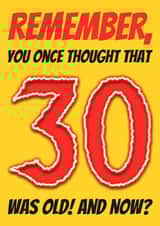 Funny Remember 30th Birthday Card created by Simon